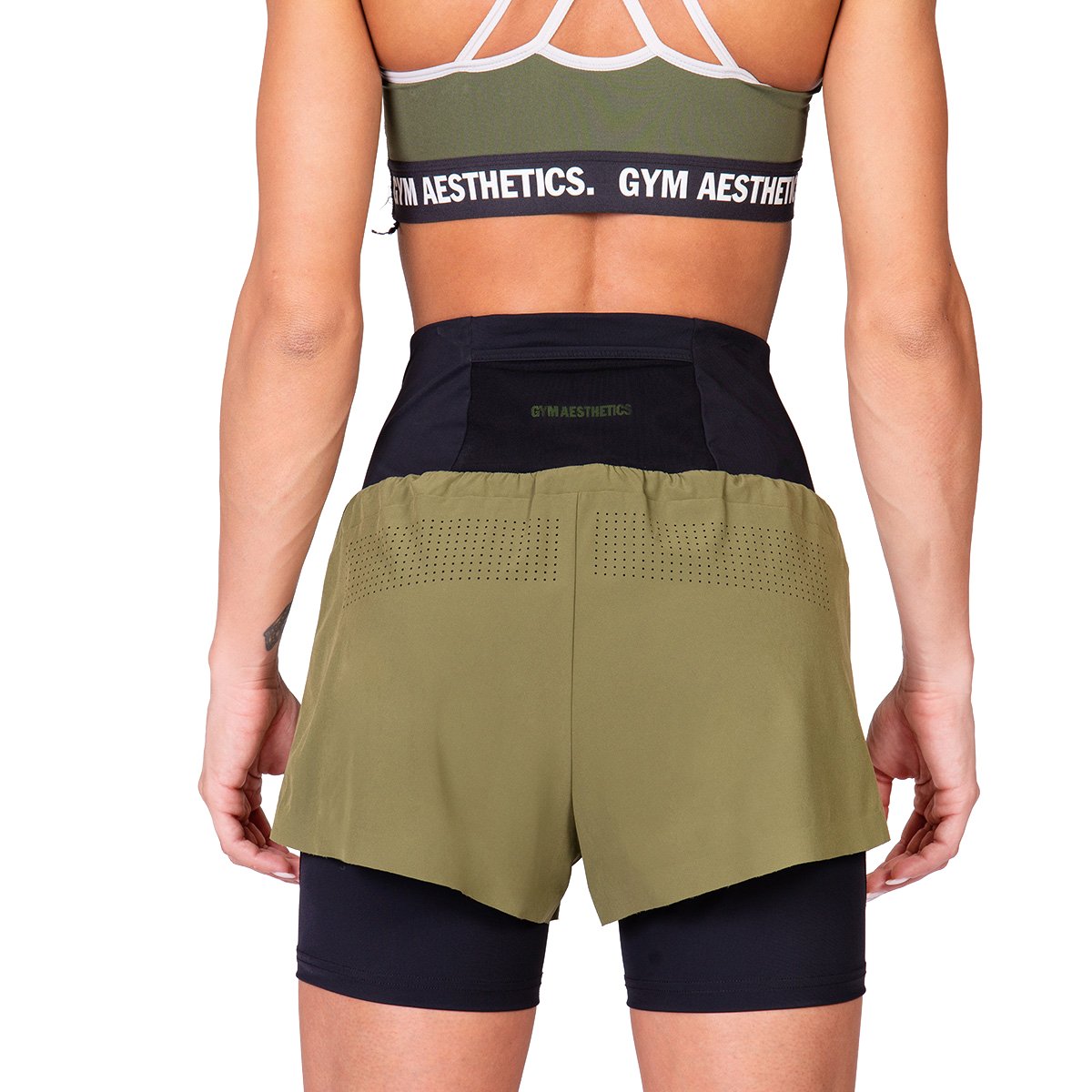 HGps8w Womens Athletic Shorts Color Block Drawstring Elastic